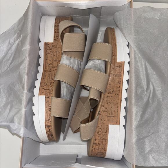 NWT Yoki Womens Brenda Beige Tan Ankle Strap Sandals Sz 8.5 Neutrals Boho Spring - Picture 4 of 9